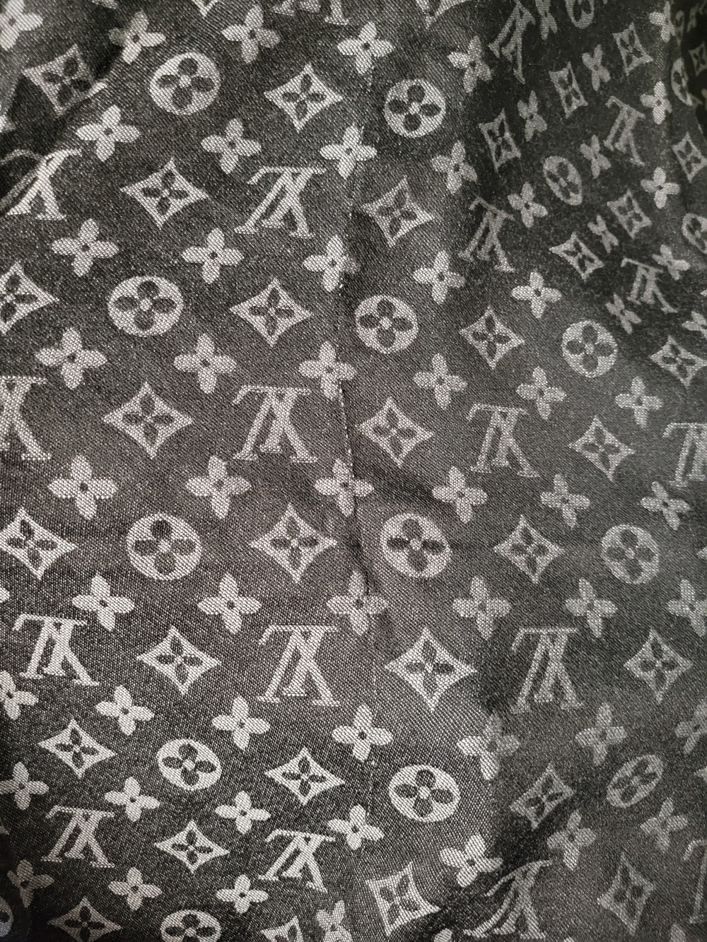 Louis Vuitton Monogram Shawl Scarf in Black and Gray - Picture 9 of 9